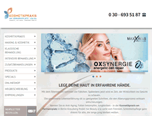 Tablet Screenshot of kosmetikpraxis-sen.de